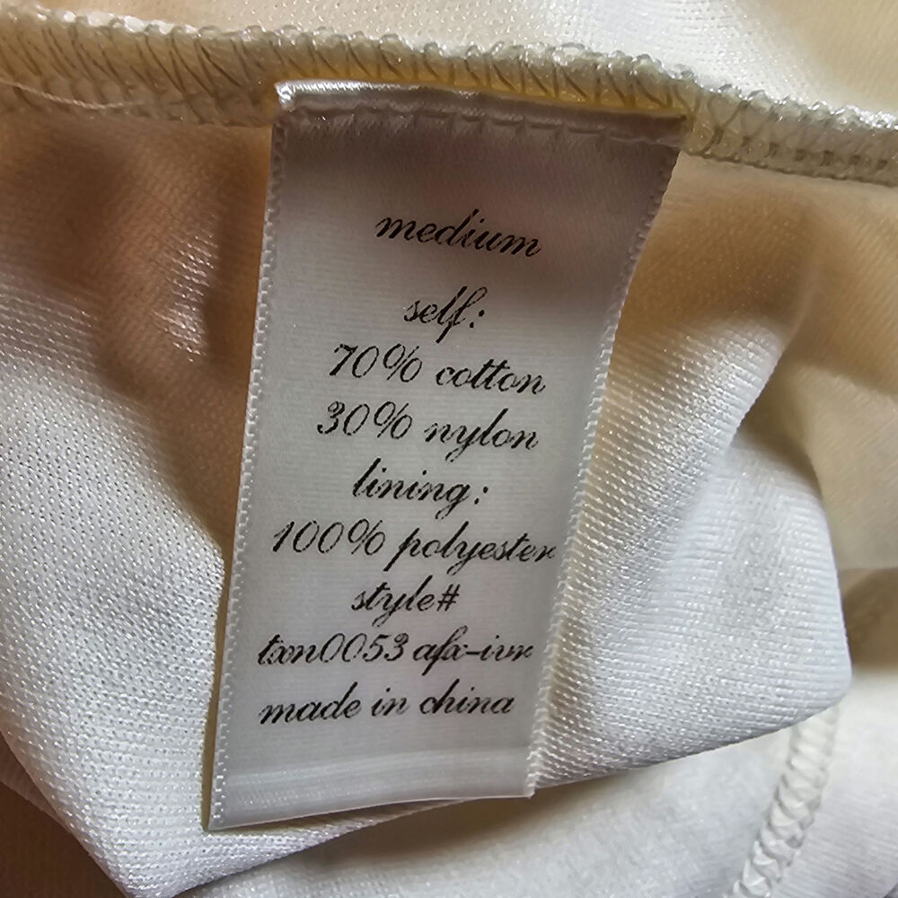 Francesca's Alya Womans size M Ivory Lace Overlay Lined Boho Mini Skirt NEW - Picture 6 of 8